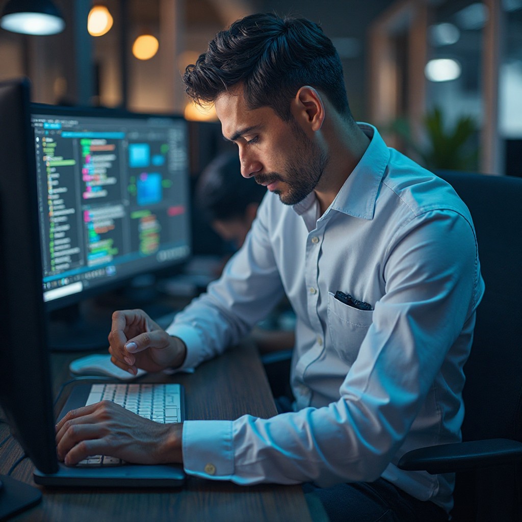 Estudiantes aprendiendo programación